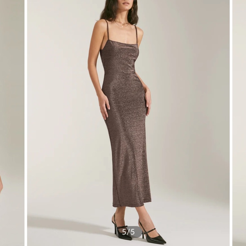 NWT Commense Sparkly Bronze dress